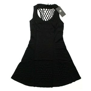 Rock & Republic Macrame A-Line Dress - Black - L